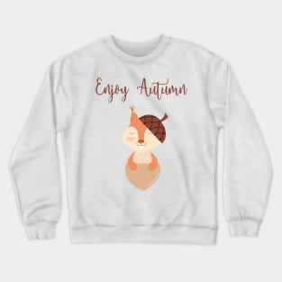 Little Squirrel Happy Autunm - Fall Begins Crewneck Sweatshirt